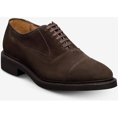 Allen Edmonds Rhett Cap-toe Oxford Dress Shoe in Bitter Chocolate Suede, size 13.0 D, Leather Allen Edmonds Rhett Cap-toe Oxford Dress Shoe in Bitter Chocolate Suede, size 13.0 D, Leather