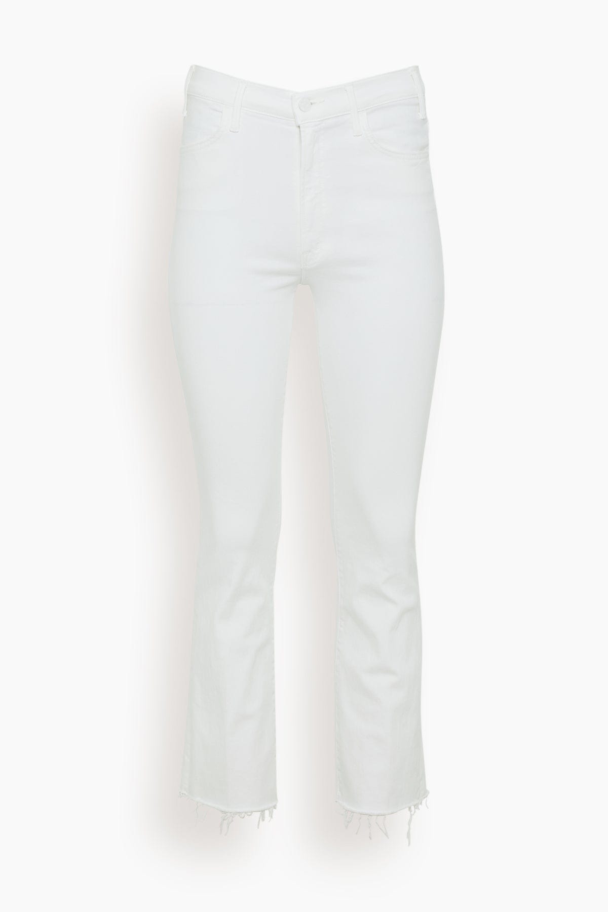 MOTHER The Hustler Ankle Fray Jean in Fairest of Them All - White - Size: 25