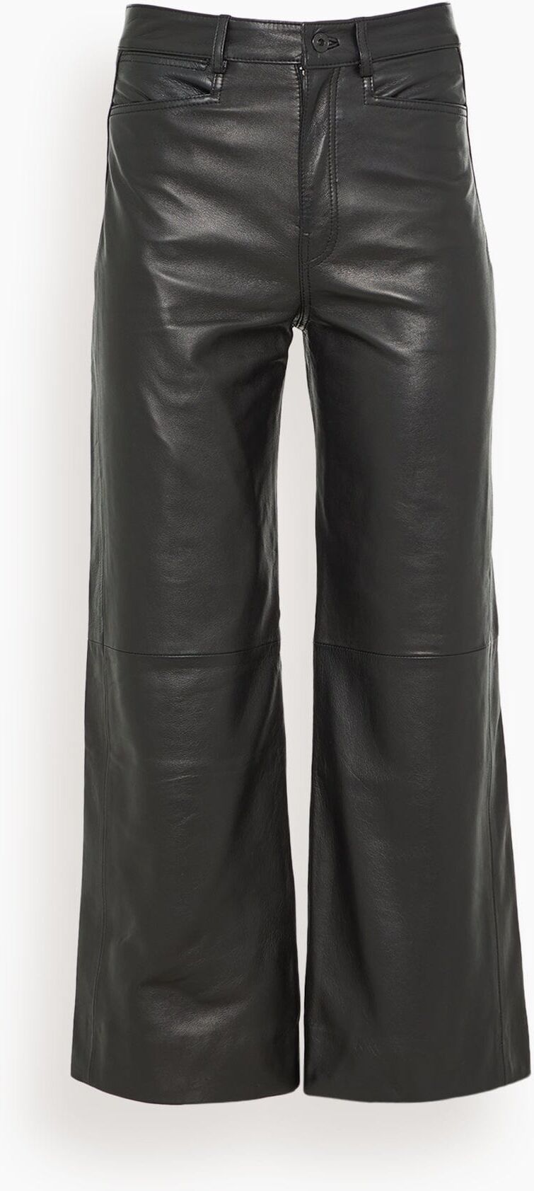 Proenza Schouler White Label Leather Culottes in Black - Black - Size: 8