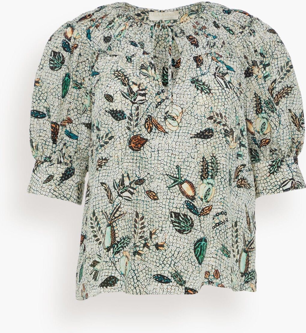 Ulla Johnson Shea Top in Botanical - Green - Size: 0