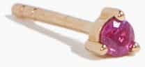 Vintage La Rose Ruby Single Stud in 14K Yellow Gold - Gold - Size: One size