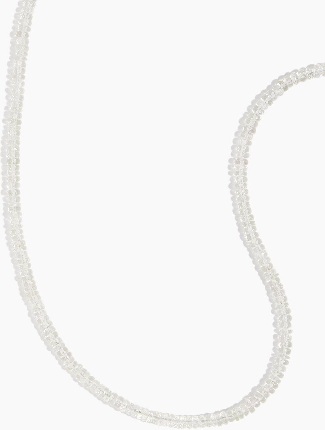 Theodosia Heishi Necklace in Green Amethyst - White - Size: One size