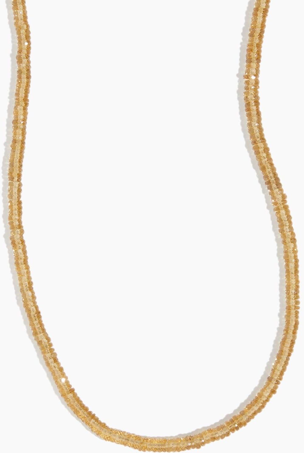 Theodosia Heishi Necklace in Whiskey Quartz - Size: One size