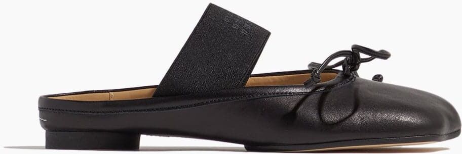 MM6 Maison Margiela Slip On Ballerina Flats in Black - Black - Size: 38.5