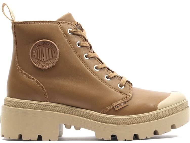 PALLADIUM-US Palladium Boots Womens Pallabase Leather Dear Brown - DEAR BROWN - Size: 6.5