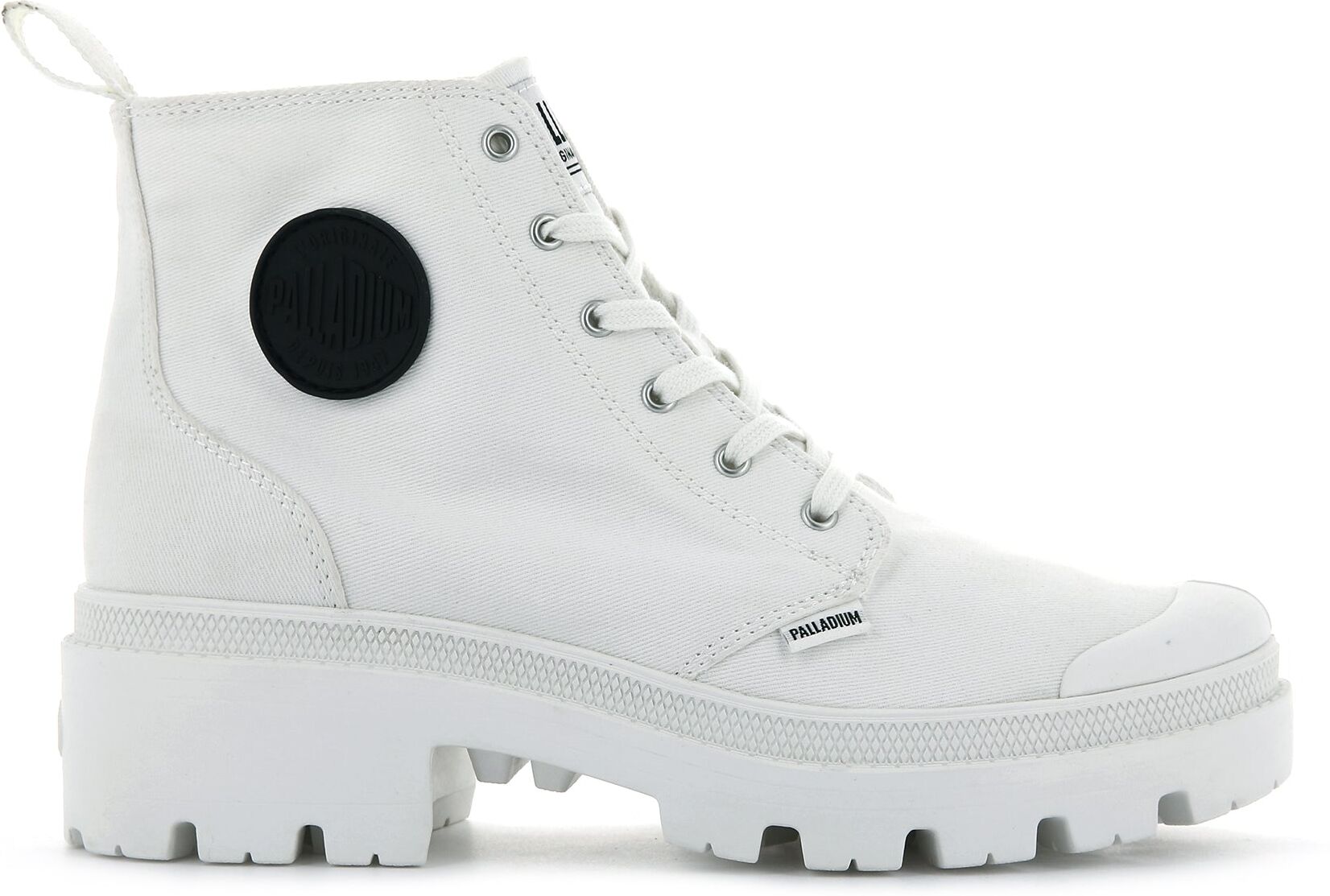 PALLADIUM-US Palladium Boots Womens Pallabase Twill Star White - STAR WHITE - Size: 8