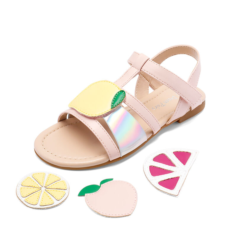 DREAM PAIRS Fun Mix  Fruity  Girls DIY Interchangeable Fruit Accessories Sandals - US Size - Footware