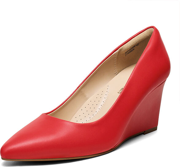 DREAM PAIRS Pointed Toe Wedge Pump Shoes - US Size - Footware