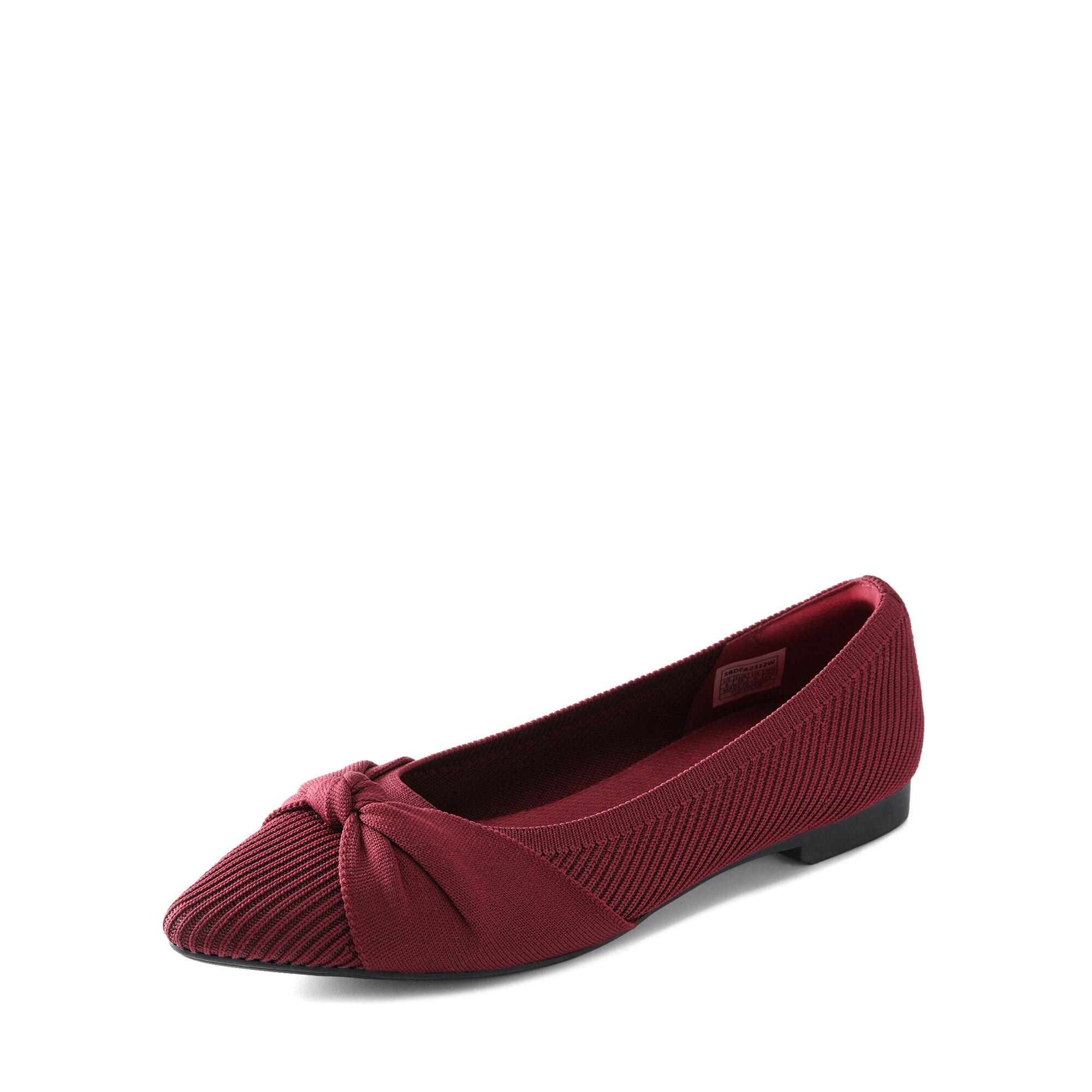 DREAM PAIRS Elegant Pointed Toe Bow Knitted Flat Shoes - US Size - Footware