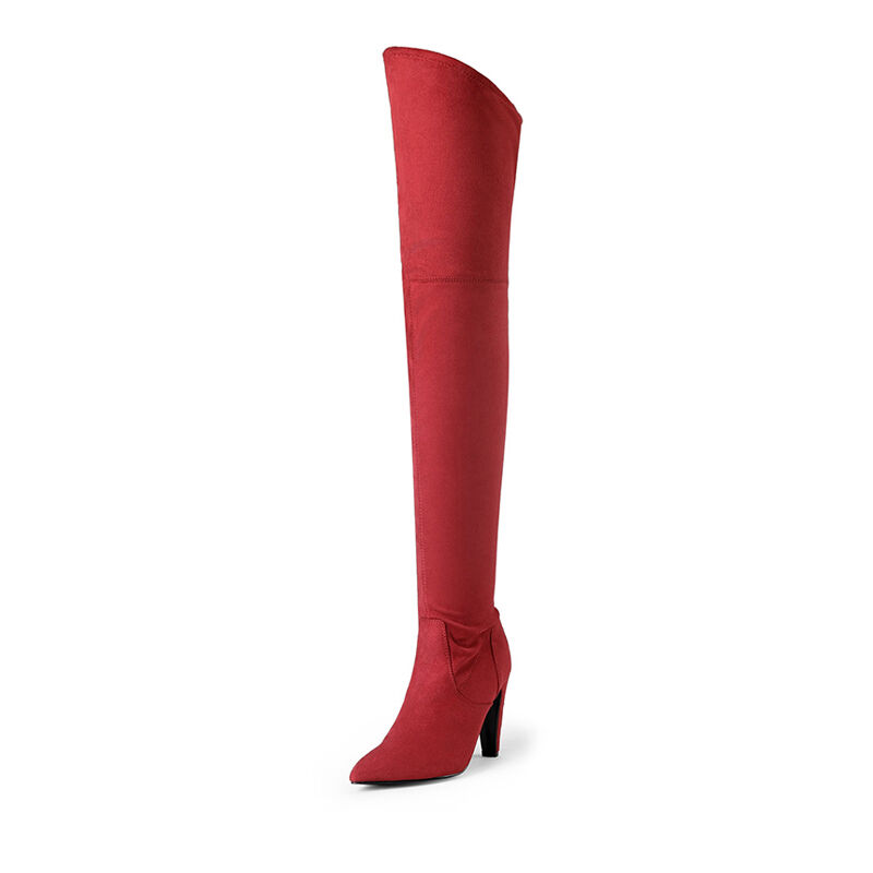 DREAM PAIRS Thigh High Heeled Boots - US Size - Footware