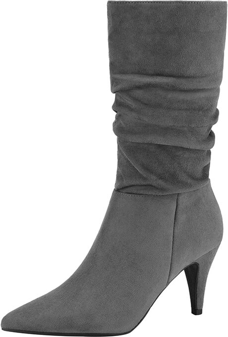 DREAM PAIRS Mid Calf High Heel Boots - US Size - Footware