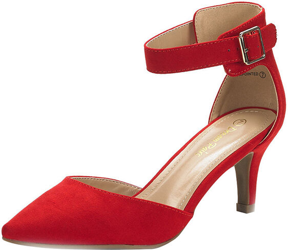 DREAM PAIRS Ankle Strap Low Heel Dress Pumps - US Size - Footware