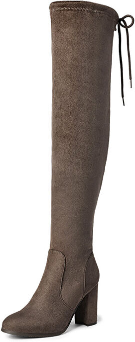 DREAM PAIRS Chunky Thigh High Boots - US Size - Footware