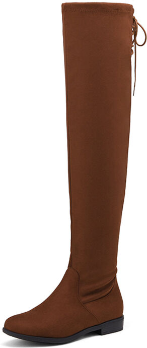 DREAM PAIRS Low Heel Thigh High Boots - US Size - Footware