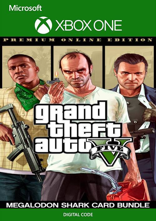 Grand Theft Auto V Premium Online Edition & Megalodon Shark Card Bundle Xbox One  (US)