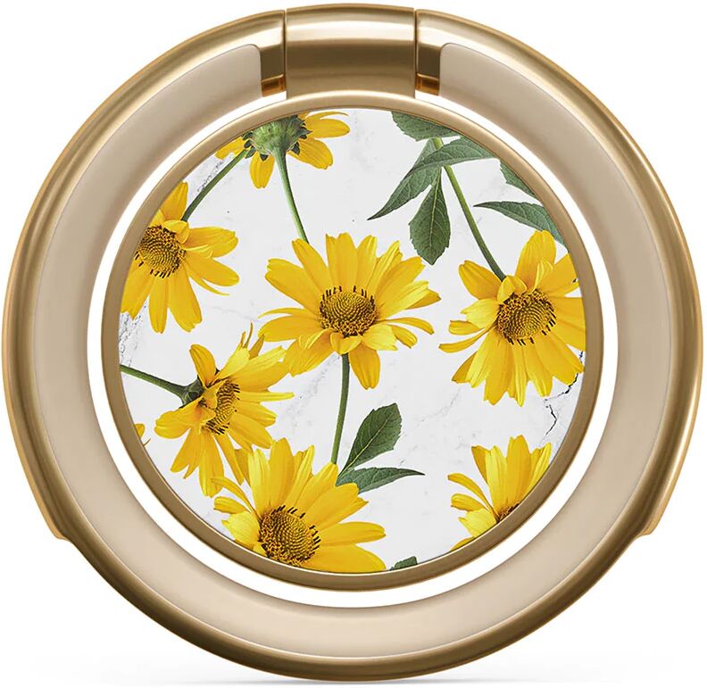 BURGA Summer Scent - Yellow Flower Ring Holder - Gold