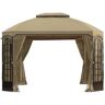 Sunjoy Group Sunjoy Sesame+Black Replacement Canopy For Sun Shade Gazebo (10X10 Ft) L-GZ414PST Sold At Walmart US