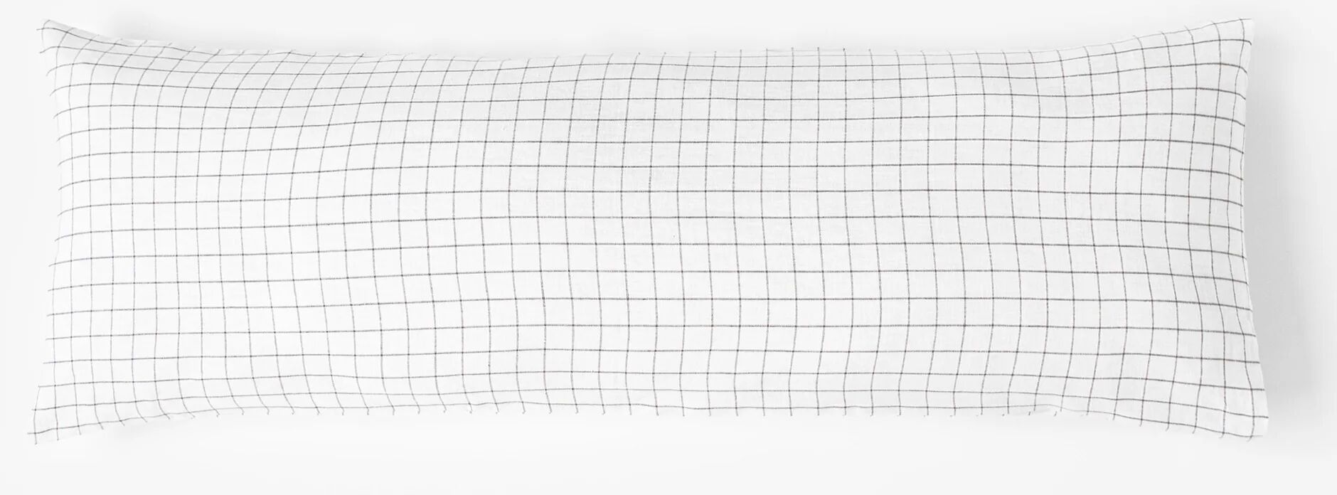 MagicLinen Body pillowcase in Charcoal grid