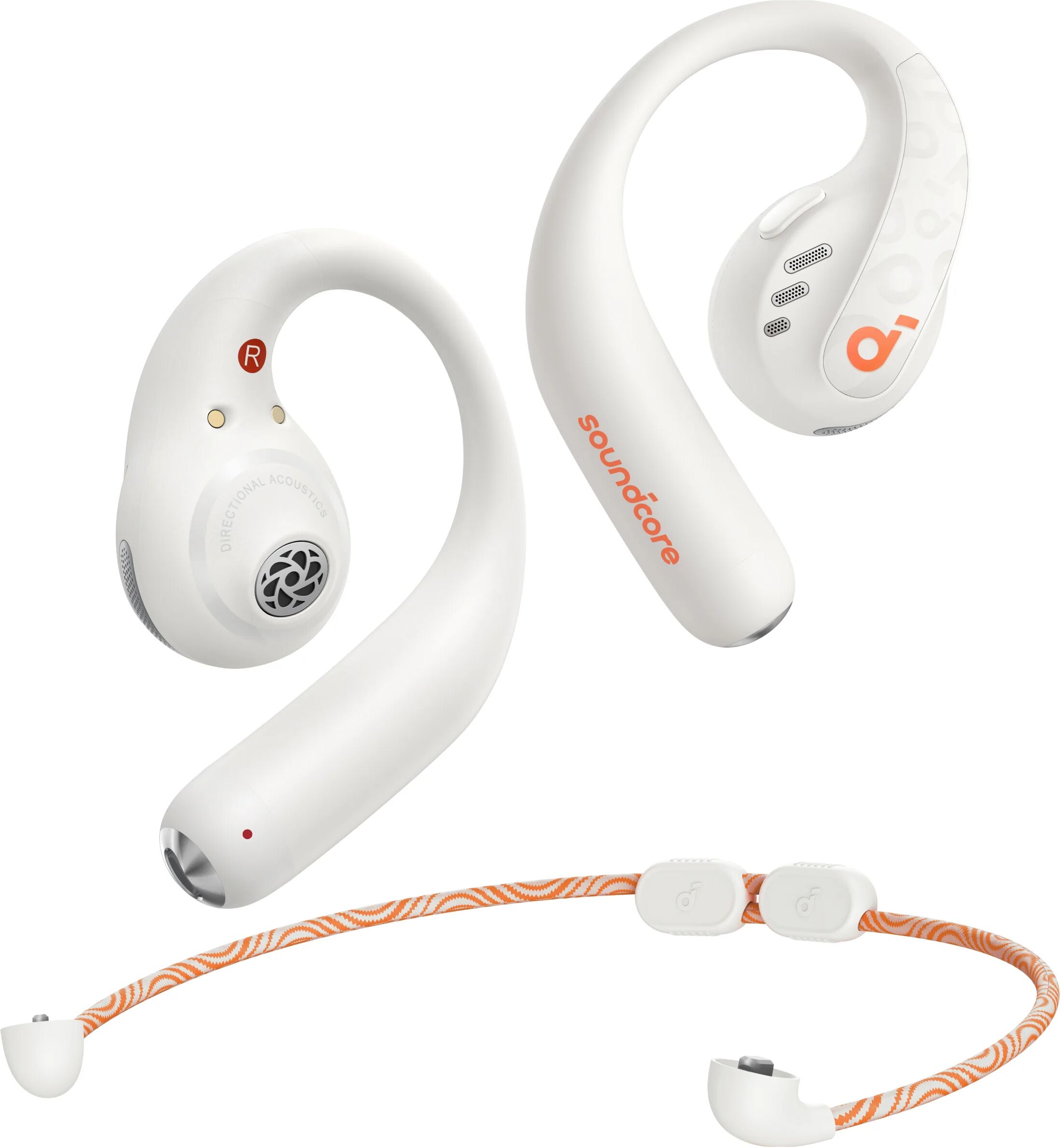 SoundCore AeroFit Pro   Secure Open-Ear Sport Earbuds Frost White