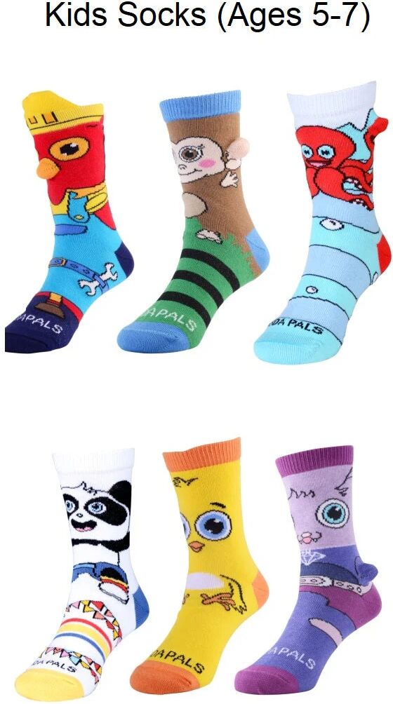 0875 Kids Gift Sets (4-Pack) - Kids Ages 5-7 / Awesome Socks / Four Pairs