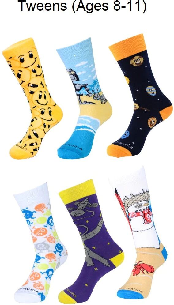 0875 Kids Gift Sets (4-Pack) - Tweens Ages 8-11 / Awesome Socks / Four Pairs