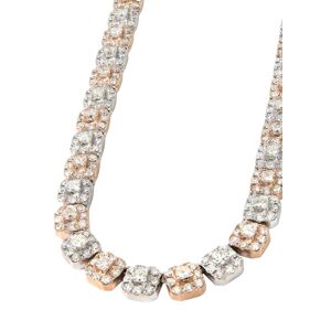 FrostNYC 14K Two Tone Diamond Cluster Tennis Chain / 83.6 Grams / 33.73 Carats