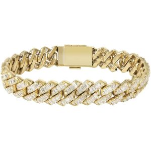 FrostNYC 14K Iced Out Baguette Diamond Miami Cuban Link Bracelet / 66.28 Grams / 21.45 Carats