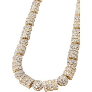 FrostNYC 14K Diamond Cluster Tennis Chain / 88.11 Grams / 57.91 Carats