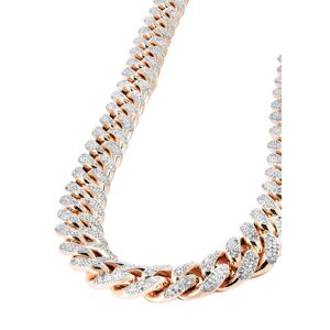 FrostNYC Rose Gold Iced Out Diamond Miami Cuban Link Chain Customizable (10MM-20MM)