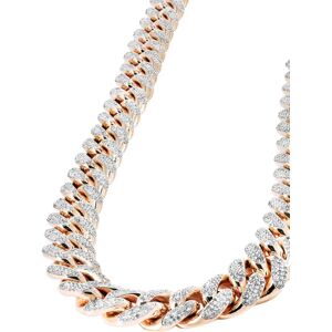 FrostNYC Rose Gold Iced Out Women Diamond Miami Cuban Link Chain Customizable (10MM-20MM)