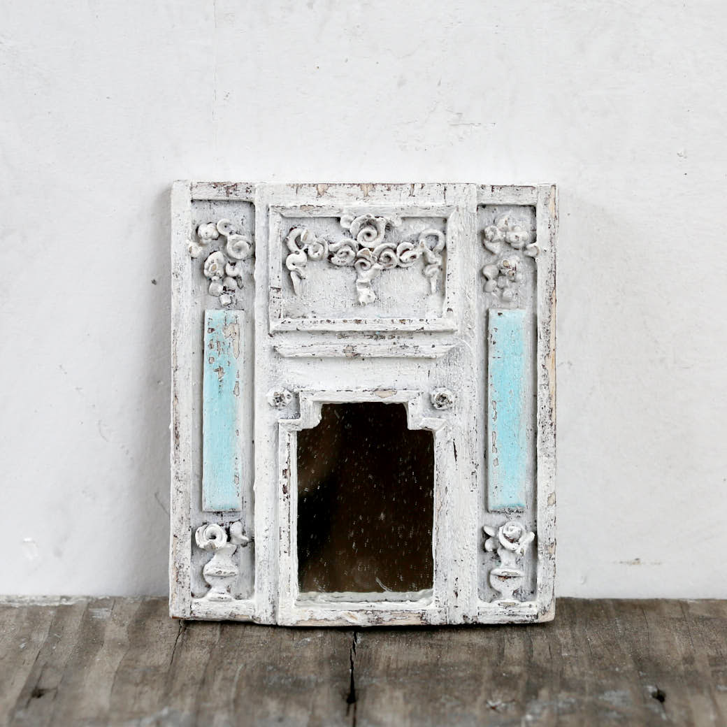 Rachel Ashwell Dollhouse Furniture - Blue / White Paneled Mirror