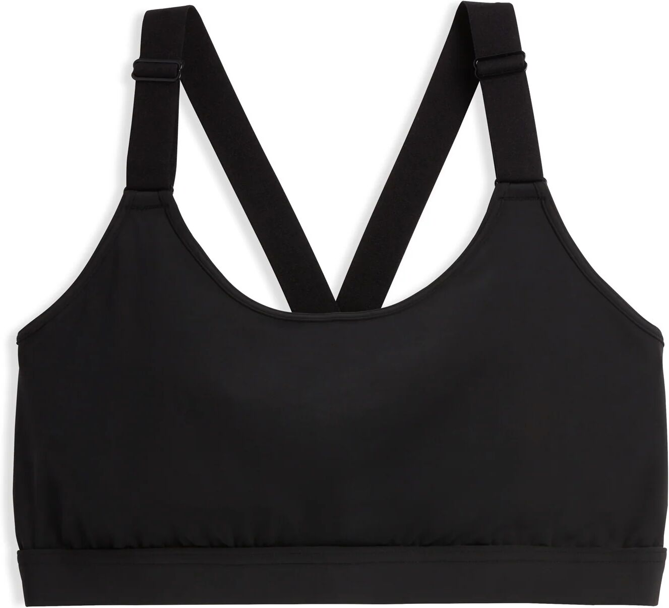 TomboyX Peak Medium Impact Bra - Black - Black - Size: 3X