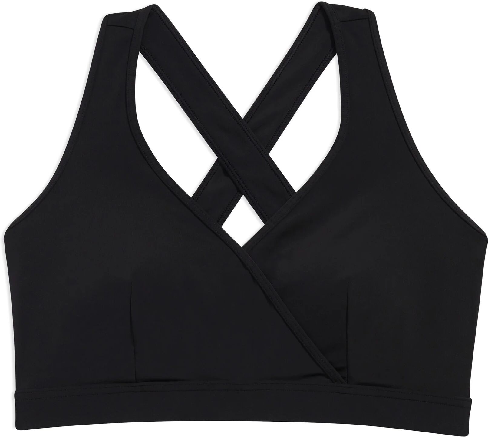 TomboyX Peak Low Impact Bra - Black - Black - Size: XS