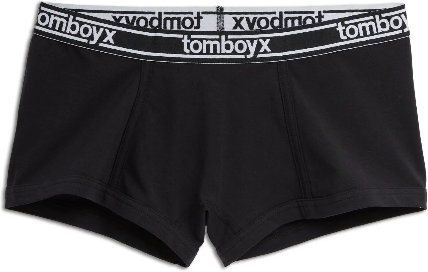 TomboyX Boy Shorts - Black Logo - Black Logo V2 - Size: 2X