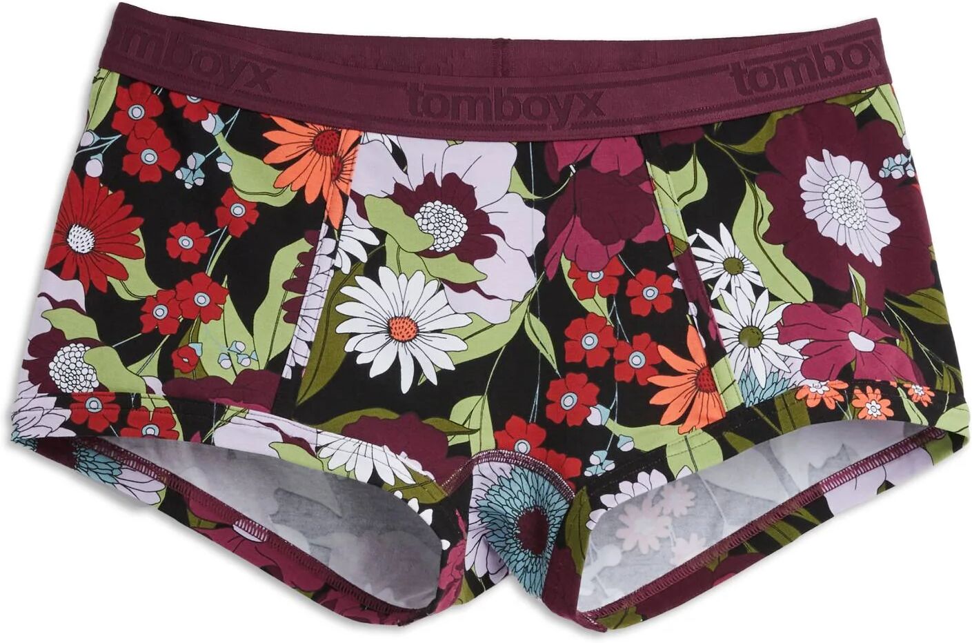 TomboyX Boy Shorts - Midnight Floral - Midnight Floral - Size: 2X