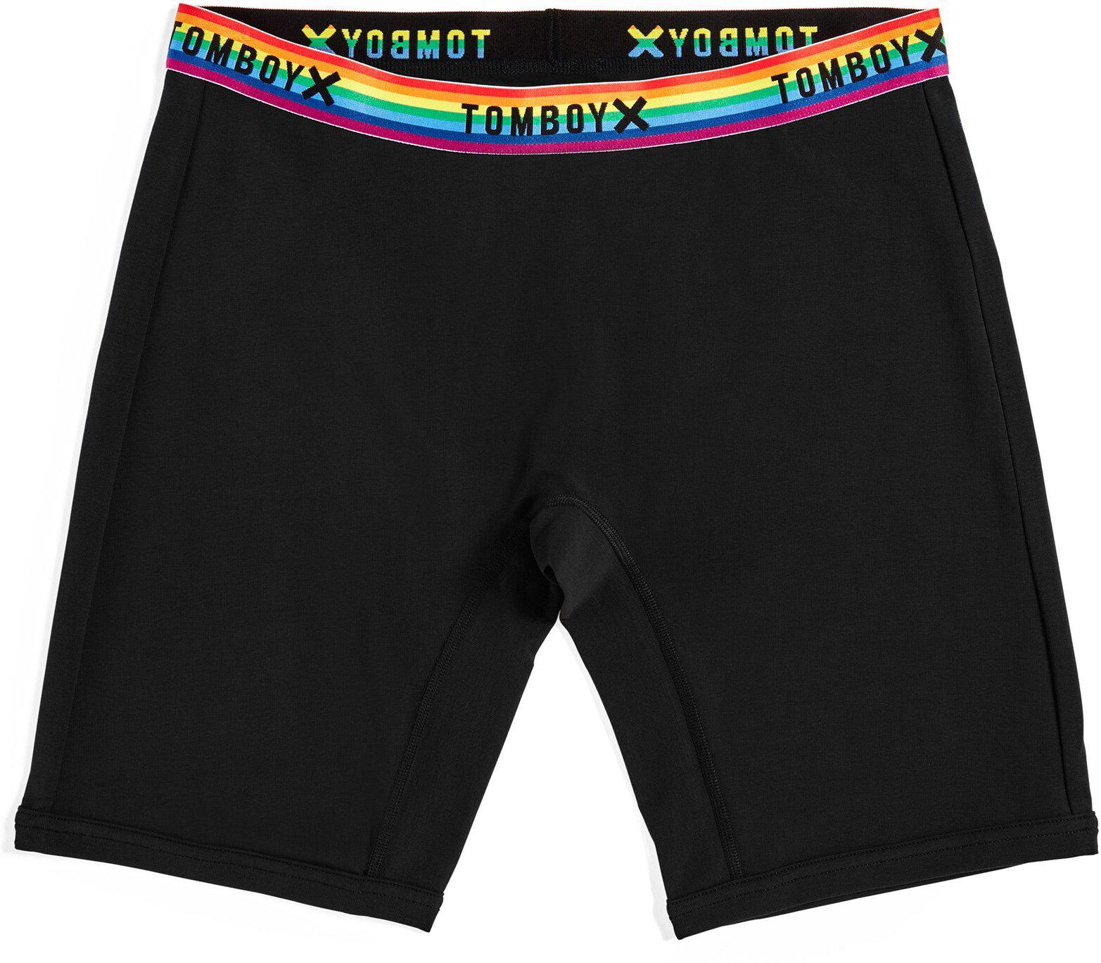 TomboyX 9" Boxer Briefs - Black Rainbow - Black Rainbow - Size: 4X