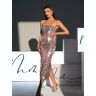 Mew Mews Fashion Eyre Spaghetti Sequin Midi Dress In Pink