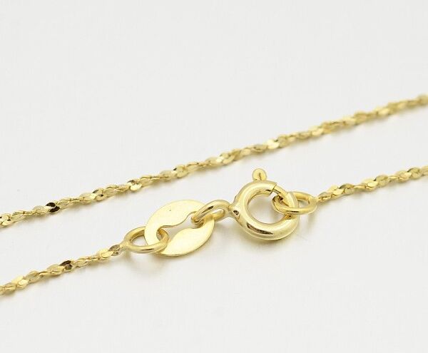 925 Sterling Silver Chain Necklaces, with Spring Ring Clasps, Thin Chain, Golden, 18 inch, 0.8mm - Beadpark.com