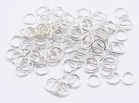 925 Sterling Silver Open Jump Rings, Round Rings, Silver, 7x1mm, Inner Diameter: 5mm, about 64pcs/10g - Beadpark.com