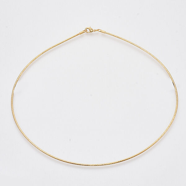 Brass Chains Necklaces, Real 18K Gold Plated, with Lobster Claw Clasps, Nickel Free, 16.73 inch(45.2cm)x2mm - Beadpark.com