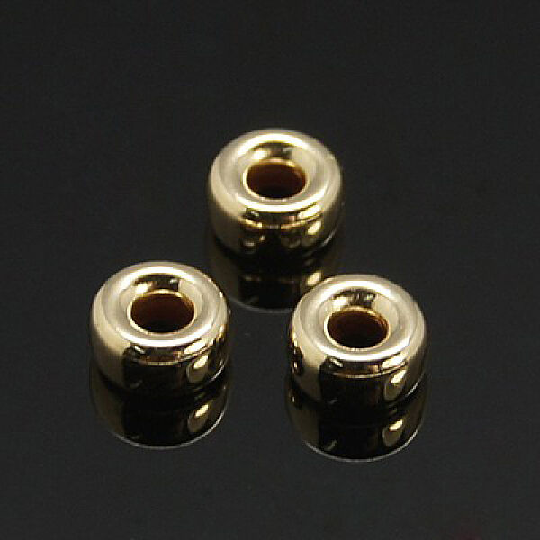 Real Gold Filled, 4x2mm, Hole: 1.2mm - Beadpark.com