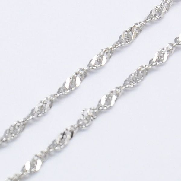 925 Sterling Silver Necklaces, with Spring Ring Clasps, 18 inch, 1.5mm wide - Beadpark.com