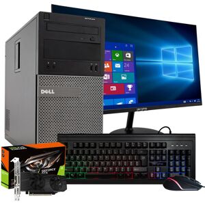 Dell OptiPlex 3010 Tower Computer Bundle / New 24 inch Computer Monitor, RGB Keyboard &Mouse, WiFi, Bluetooth / GeForce GTX 1650 4GB GDDR5 / Intel Core i5 (3rd Gen), 16GB DDR3 RAM, 500GB SSD + 1TB Hdd, Windows 10