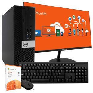 Dell OptiPlex 3040 PC Bundle / New 24 inch Computer Monitor, Keyboard, Mouse, WiFi, Bluetooth, Microsoft Office 365 / Intel Core i5 (6th Gen), 16GB DDR3 RAM, 512GB SSD, Windows 10