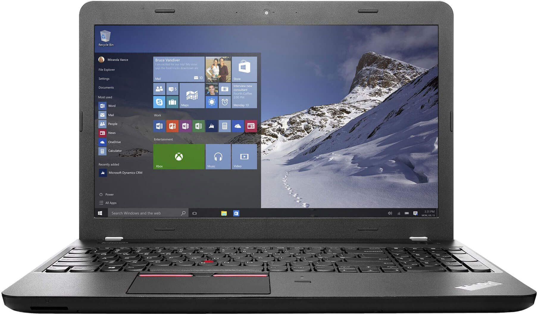 Lenovo ThinkPad E560 Laptop Computer: 15.6" Display, Intel Core i5 (6th Gen), Windows 10 Pro, Webcam, Fingerprint Reader