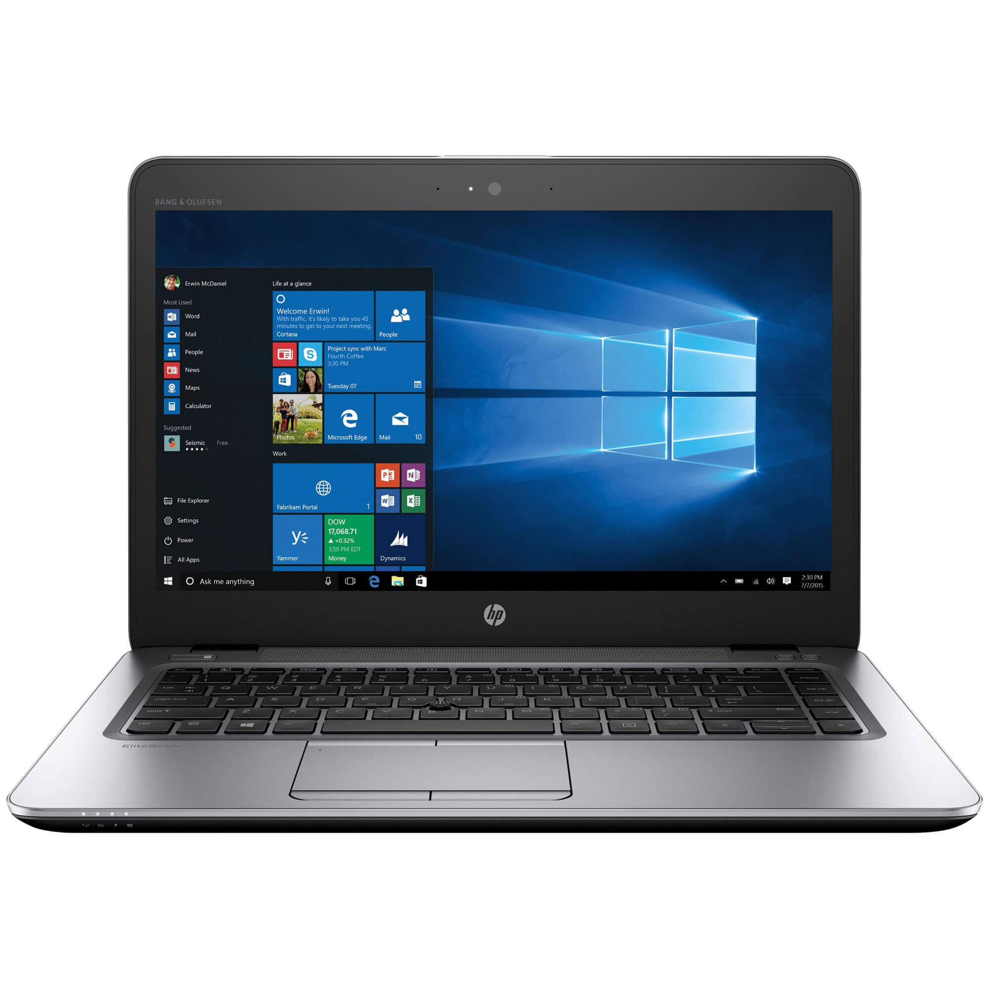 HP EliteBook 840 G4 Laptop Computer: 14" FHD Touchscreen Display, Intel Core i5 (7th Gen), Windows 10 Pro, Webcam