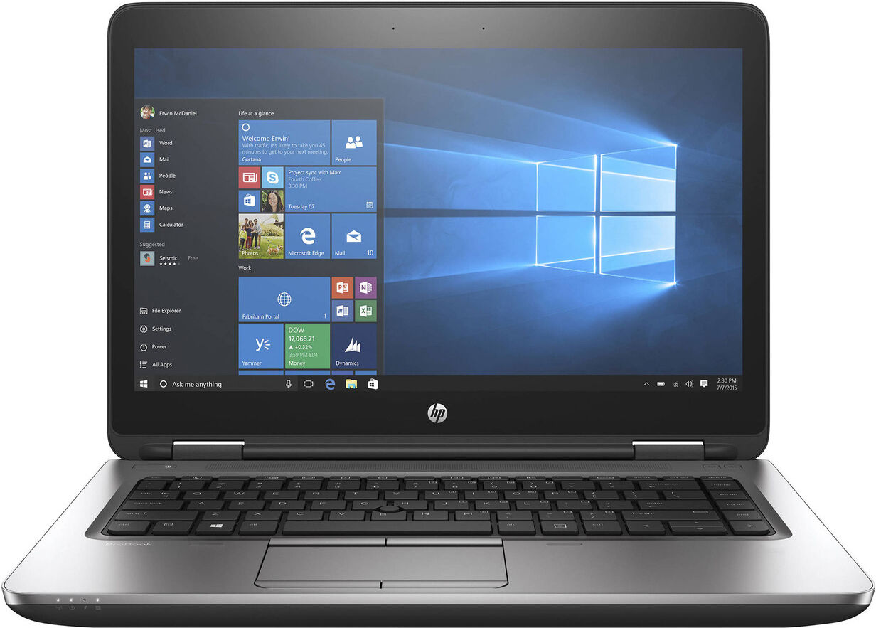 HP ProBook 640 G3 Laptop Computer: 14" Display, Intel Core i5 (7th Gen), Windows 10 Pro