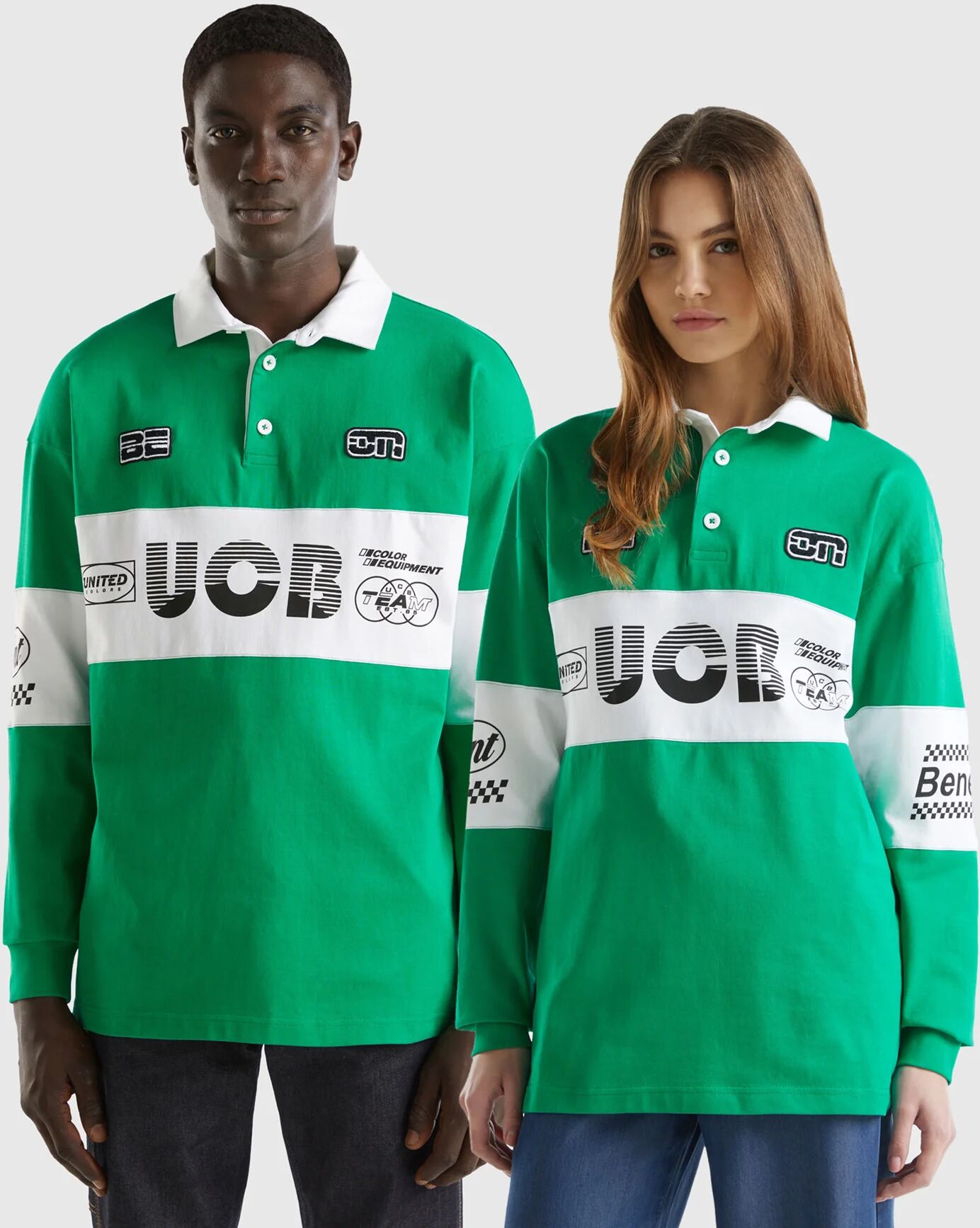 United Benetton, Green Rugby Polo, size XS, Green, Women