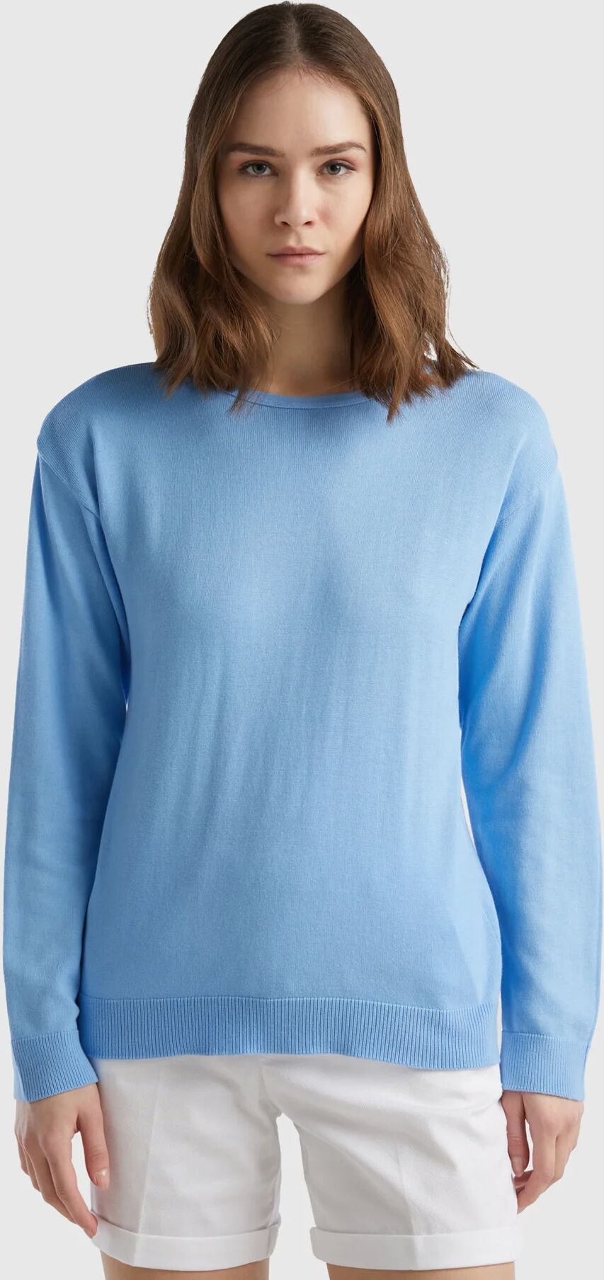 United Benetton, Boat Neck Sweater, size M, Light Blue, Women