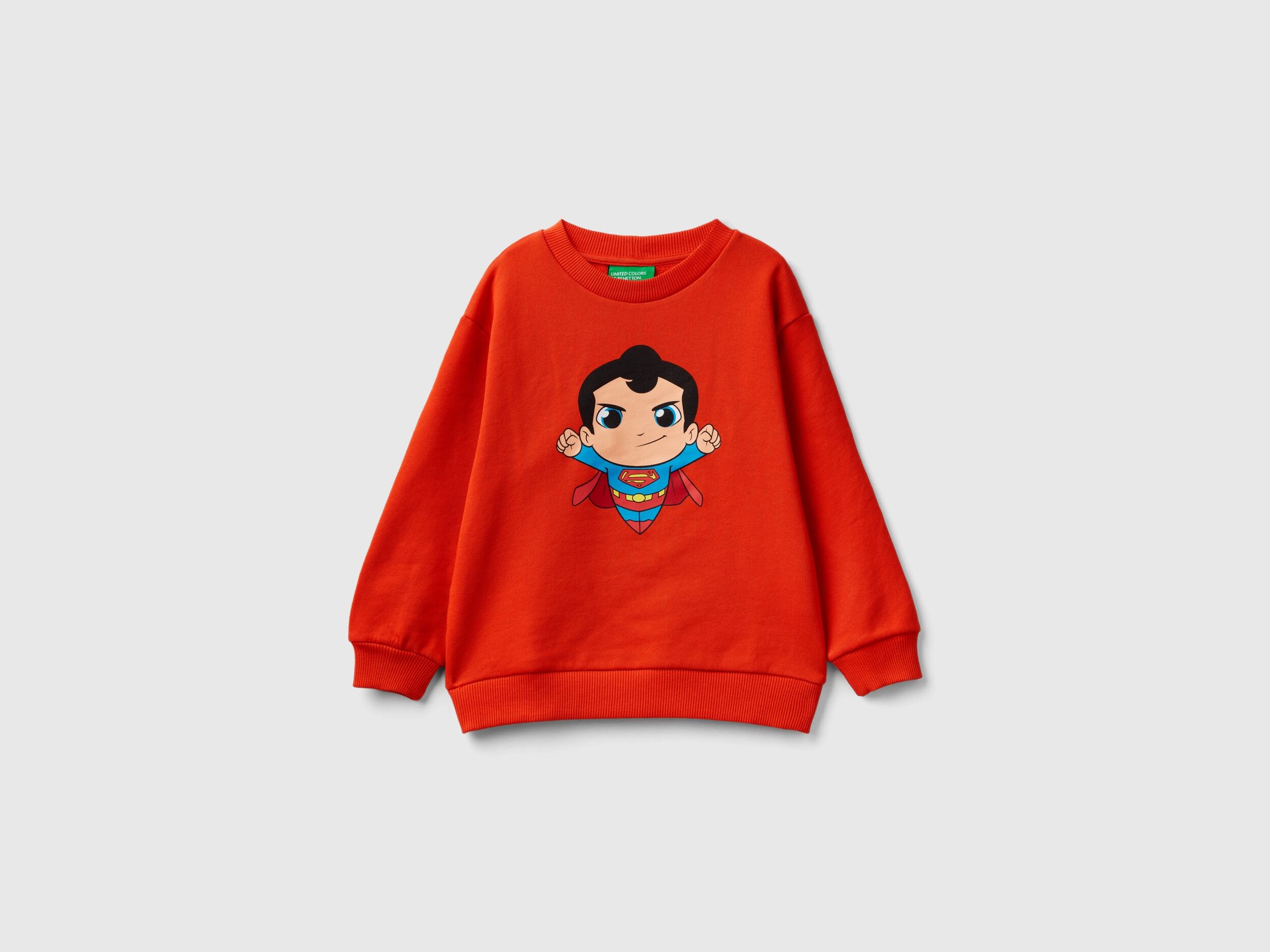 United Benetton, Red Superman ©&™ Dc Comics Sweatshirt, size 4-5, Red, Kids